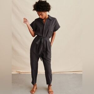 Alex Mill Drapey Jumpsuit in Tencel Linen - Gray